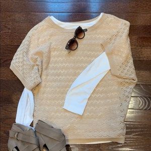 Open knit sweater